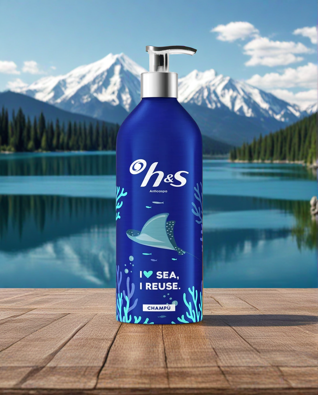 Shampoo bottle made with photoshoot AI tool